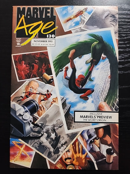 MARVEL AGE #130 1993 1st ALEX ROSS Marvel Cover Newsstand Variant VF Poster Incl