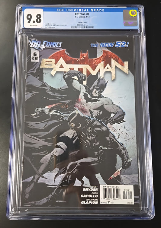 Batman #6, CGC 9.8, 1st App Court of the Owls, 1:25 Variant, DC 2012