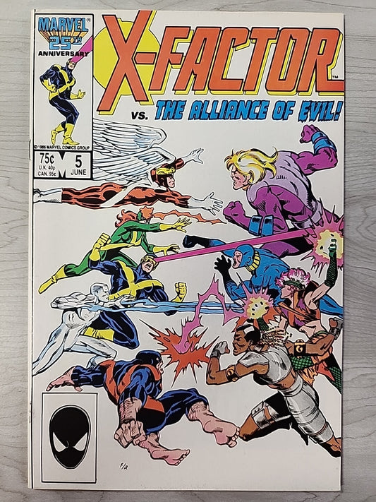 X-Factor #5 1986 Marvel Comics June VF/NM Apocalypse Cameo In Shadow