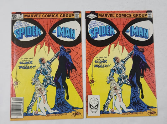 Spectacular Spider-Man # 70 - 3rd Cloak & Dagger Lot Of 2 Newsstand & Direct