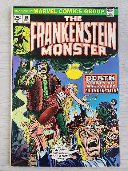 The FRANKENSTEIN Monster #10 Marvel Comics 1974 John Buscema FN/FN+