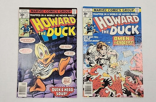 KISS Band Cameo & 1st Full Appearance Marvel (1977) Howard The Duck #12 #13 