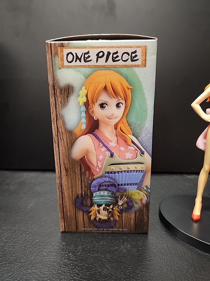 One Piece Banpresto DXF The Grandline Lady Wanokuni V8 Nami Figure B Model Open