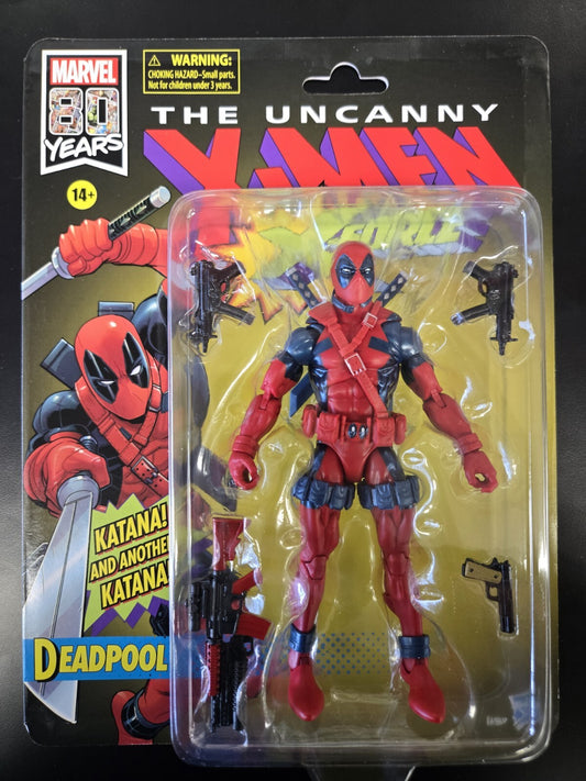 Marvel Legends Uncanny X-Men X-Force Retro Deadpool - Complete With Mailer Box 