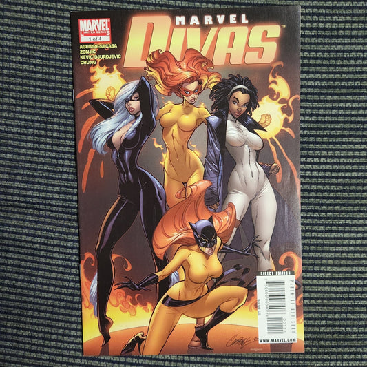 Marvel Divas 1 J. Scott Campbell Cover Black Cat Monica Rambeau Firestar Hellcat