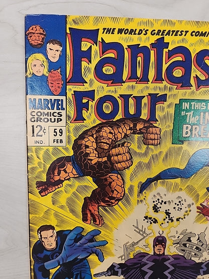 Fantastic Four #59 FN 1967 Marvel Comics Inhumans Dr Doom Lee Kirby Silver Age
