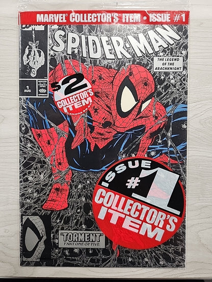 Spider-Man #1 Marvel 1990 Todd McFarlane Silver No Price Variant Sealed Polybag
