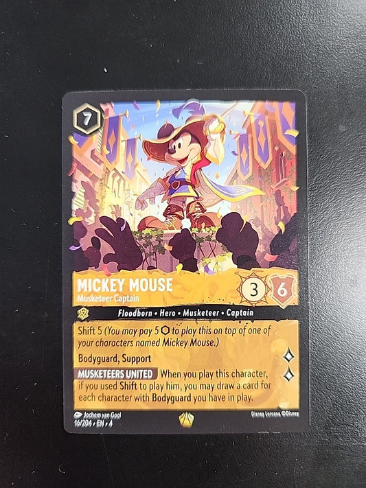 Lorcana TCG - Mickey Mouse Musketeer Captain - Non-Foil 16/204 Ursula's Return