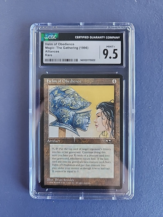 MTG Alliances Helm of Obedience CGC 9.5 Mint+ Magic The Gathering 
