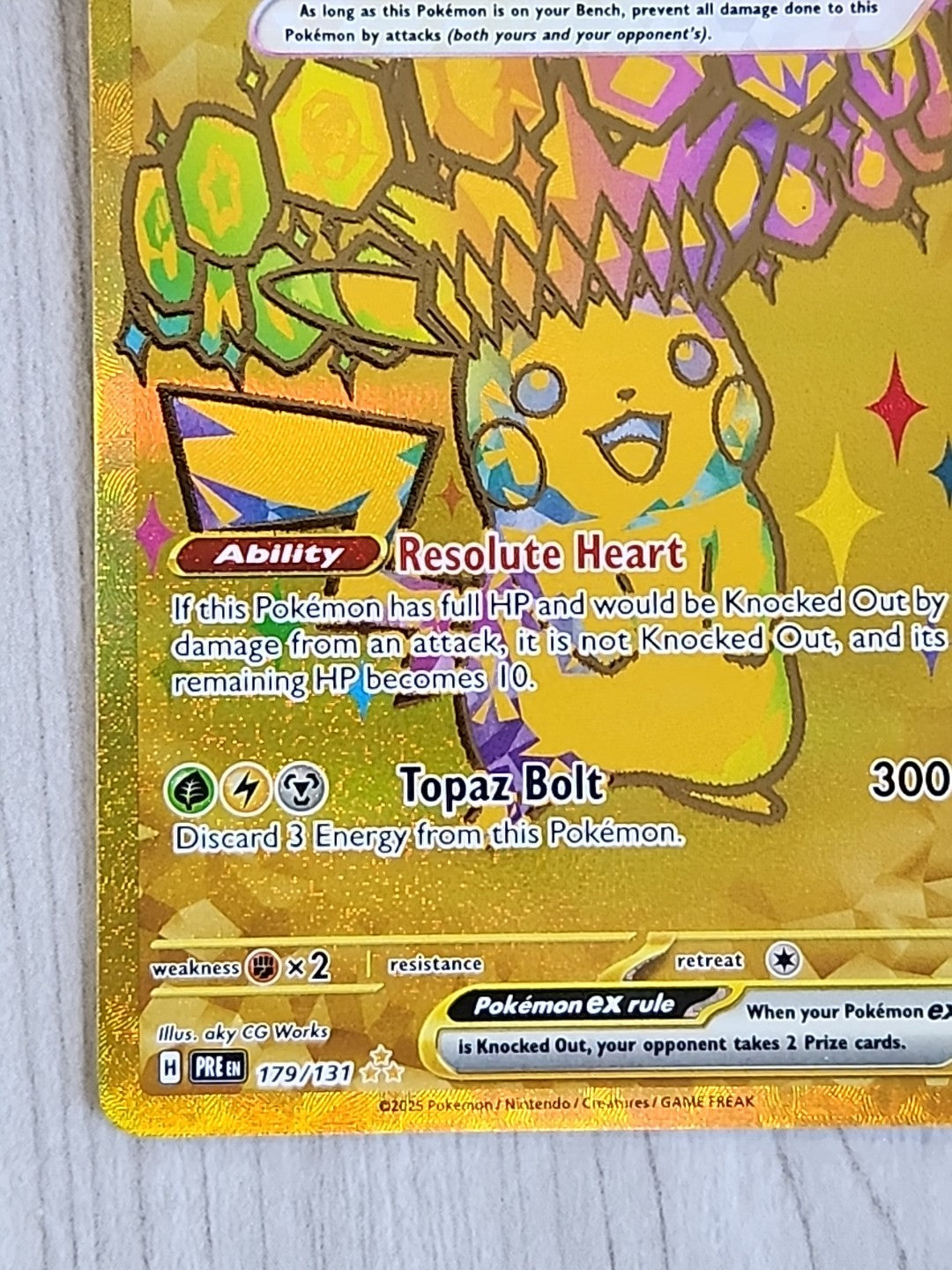 Pikachu ex Hyper Rare NM 179/131 SV: Prismatic Evolutions Pokemon