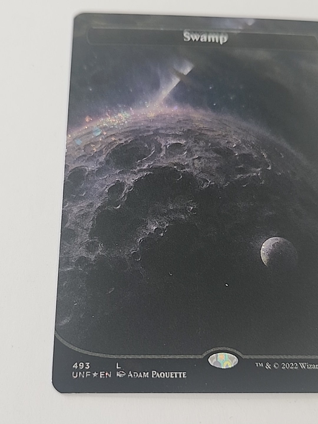 Magic The Gathering  Unfinity Swamp Borderless Galaxy Foil MTG