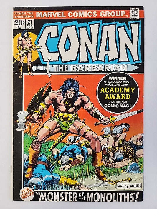 Conan the Barbarian #21 (Marvel, 1972) FN/VF Barry Windsor-Smith Cover