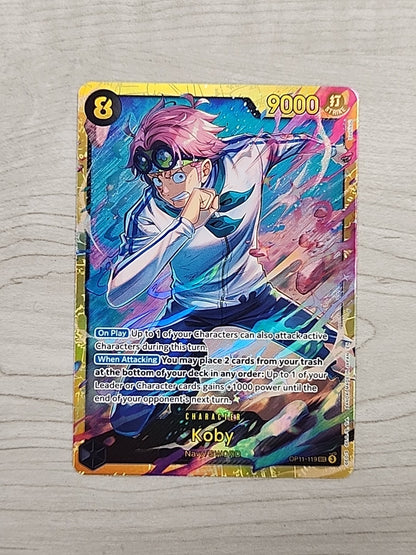 Koby OP11-119 SEC A Fist of Divine Speed  ONE PIECE Card Game English