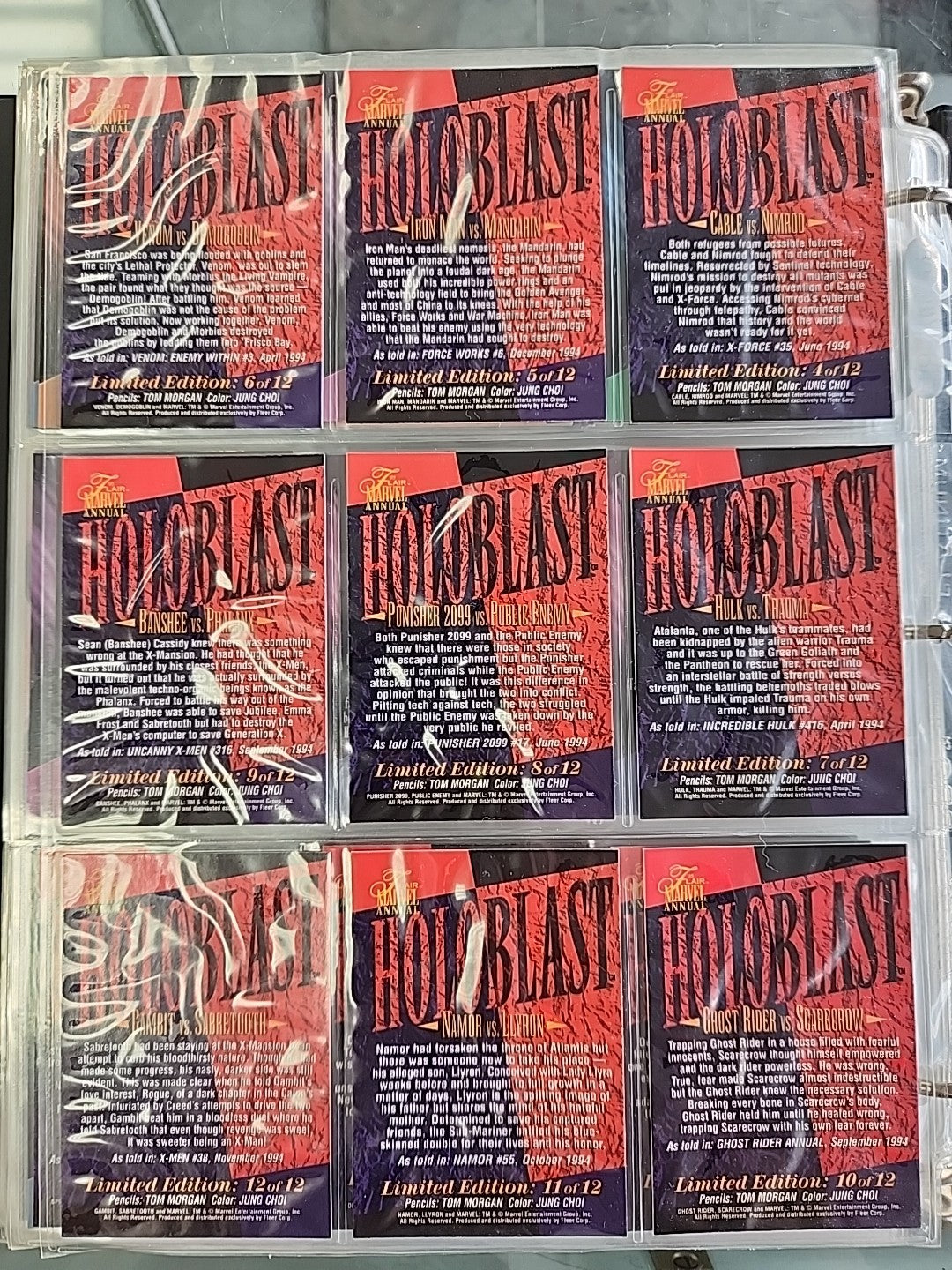 1995 Flair Marvel Annual: Complete Set /w Inserts 200 Cards NM 