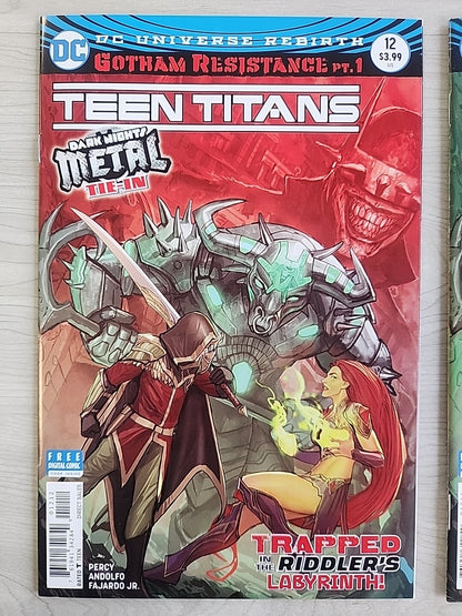 Teen Titans #12 Dark Nights METAL 1ST Appearance BATMAN WHO LAUGHS 2017 Lot Of 3