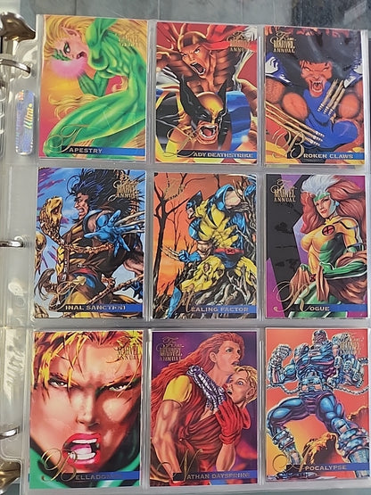 1995 Flair Marvel Annual: Complete Set /w Inserts 200 Cards NM 
