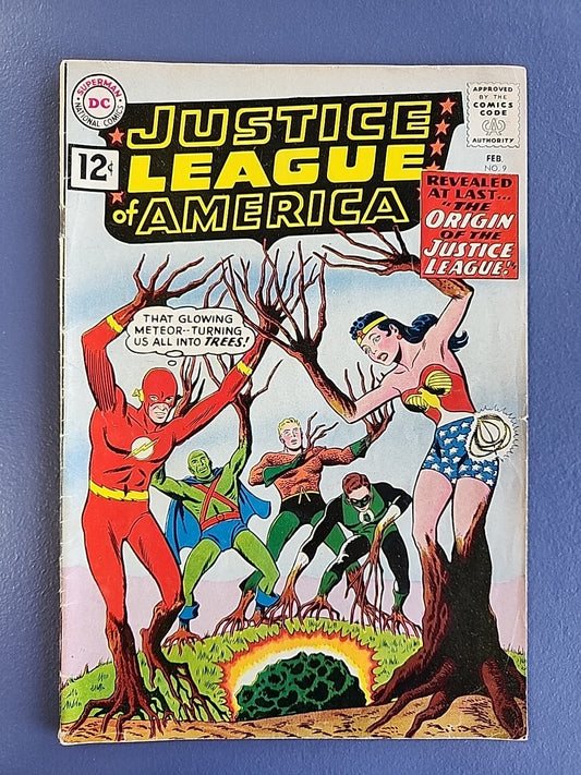Justice League of America #9 VG/FN 1962 Justice League Origin DC Comics