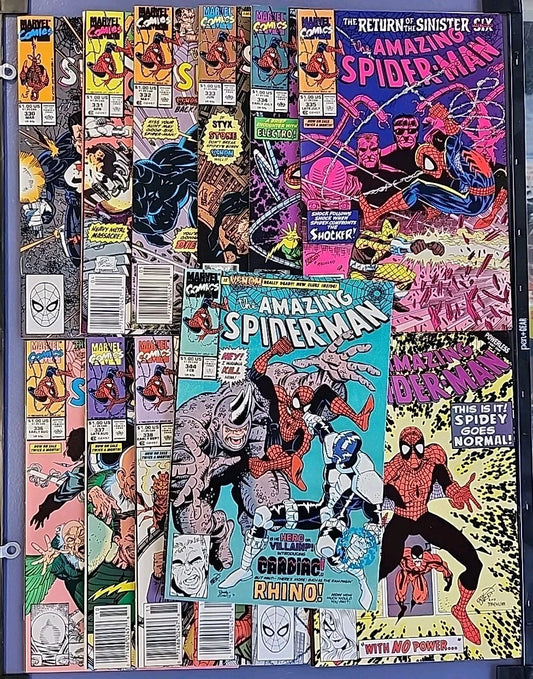Amazing Spider-Man Lot Of 16 #330-345 332 333 344 345 Newsstands Venom Kletus