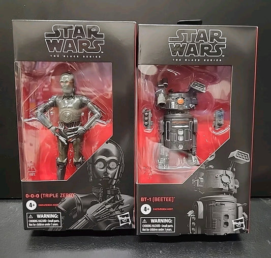 Star Wars The Black Series 6" BT-1 (Beetee) & 0-0-0 (Triple Zero) Re-Release Lot