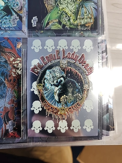 EVIL ERNIE Glow In The Dark 1995 Chromium Complete 100 Card Set in Sheets