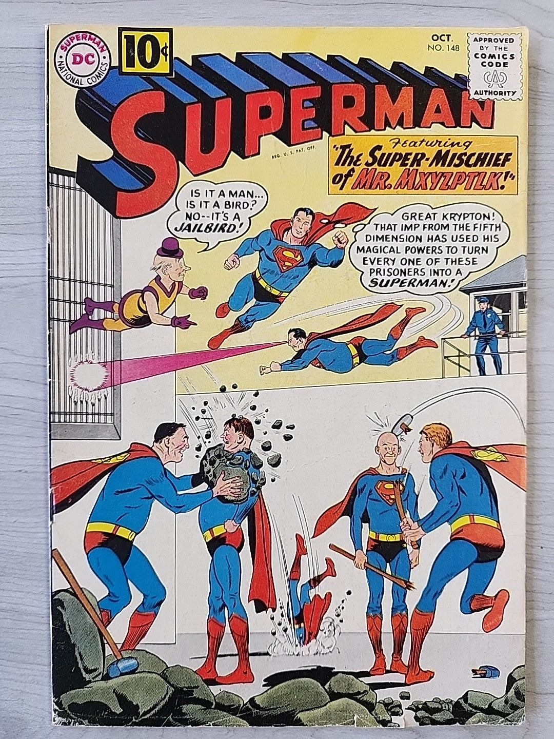 Superman #148 The Suoer-Mischief Of Mr. Mxyzptlk DC Comics 1961 VG Complete