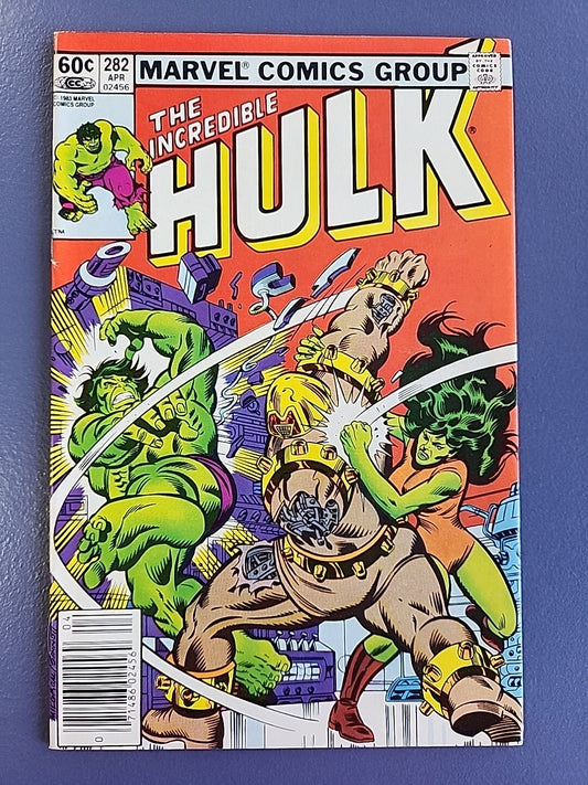 Incredible Hulk (1962) #282 Newsstand Variant 1st She-Hulk Crossover With Hulk!