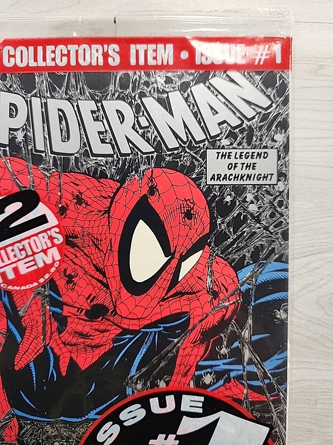Spider-Man #1 Marvel 1990 Todd McFarlane Silver No Price Variant Sealed Polybag