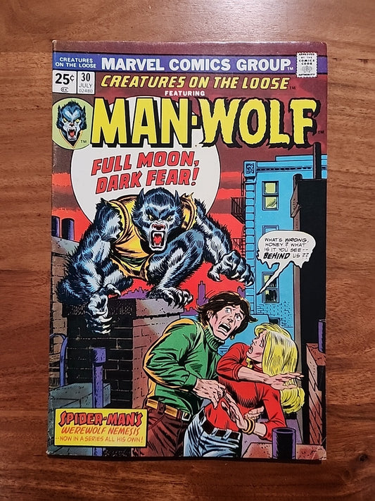 Creatures on the Loose #30 (July 1974) Value Stamp Intact 1st Man-Wolf VF Marvel