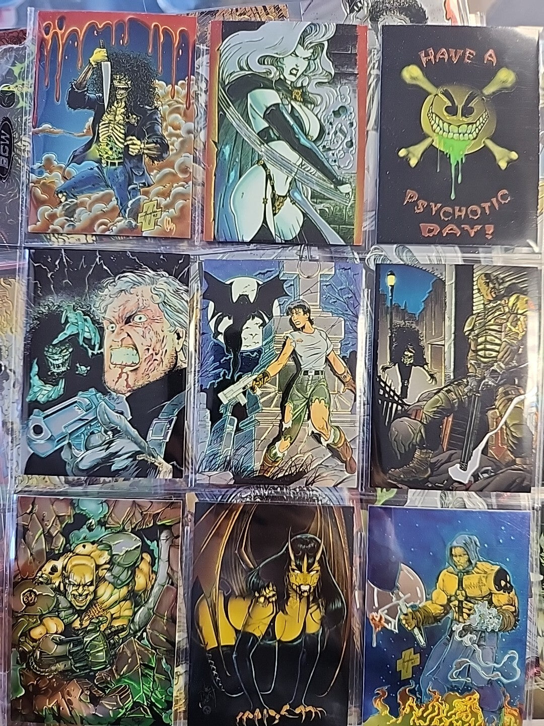 EVIL ERNIE Glow In The Dark 1995 Chromium Complete 100 Card Set in Sheets