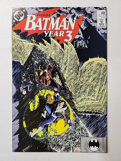 Batman Year Three Part 1-4 (436, 437, 438, 439) Full Run Complete Set DC 1989 VF