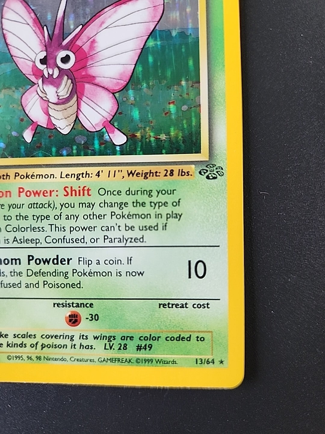 Pokemon VENOMOTH 1st Edition Jungle 13/64 Holo Rare WOTC