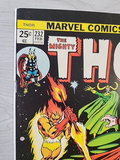 The Mighty Thor #232 MARK JEWELERS MILITARY INSERT Marvel Comics 1974 Higher Gr
