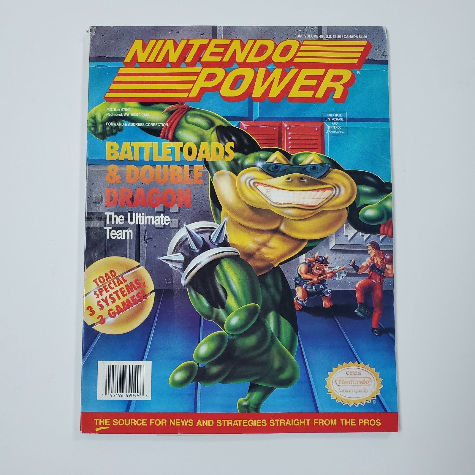 Nintendo Power #49 - Battletoads Double Dragon- Complete With Poster & Inserts