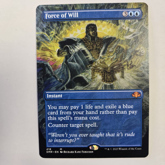 MTG Force of Will (Borderless) Dominaria Remastered English Magic The Gathering 