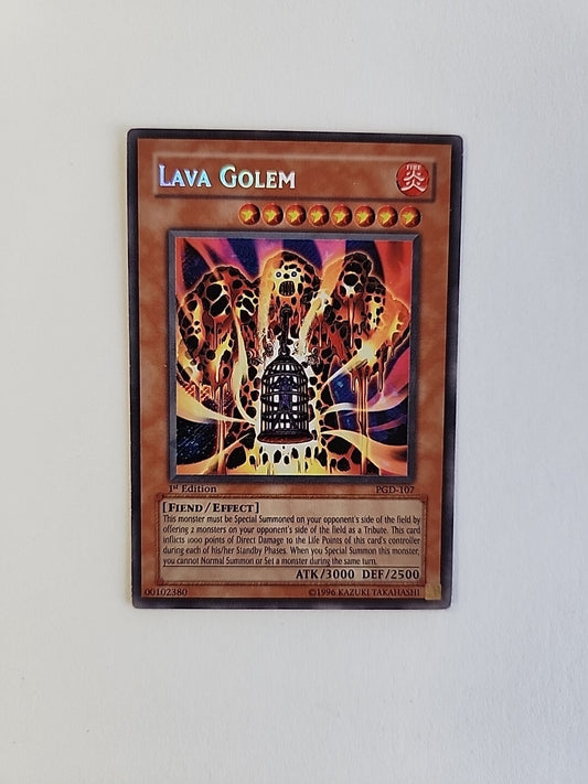 Yugioh! Lava Golem PGD-107 1st Edition Secret Rare NA English Vintage