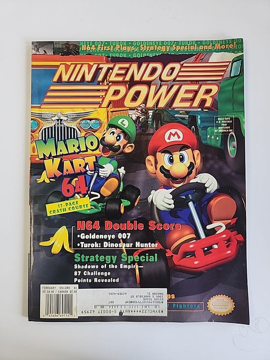 Nintendo Power Volume 93 Mario Kart 64 Cover w/ Attached Goldeye 007 Poster