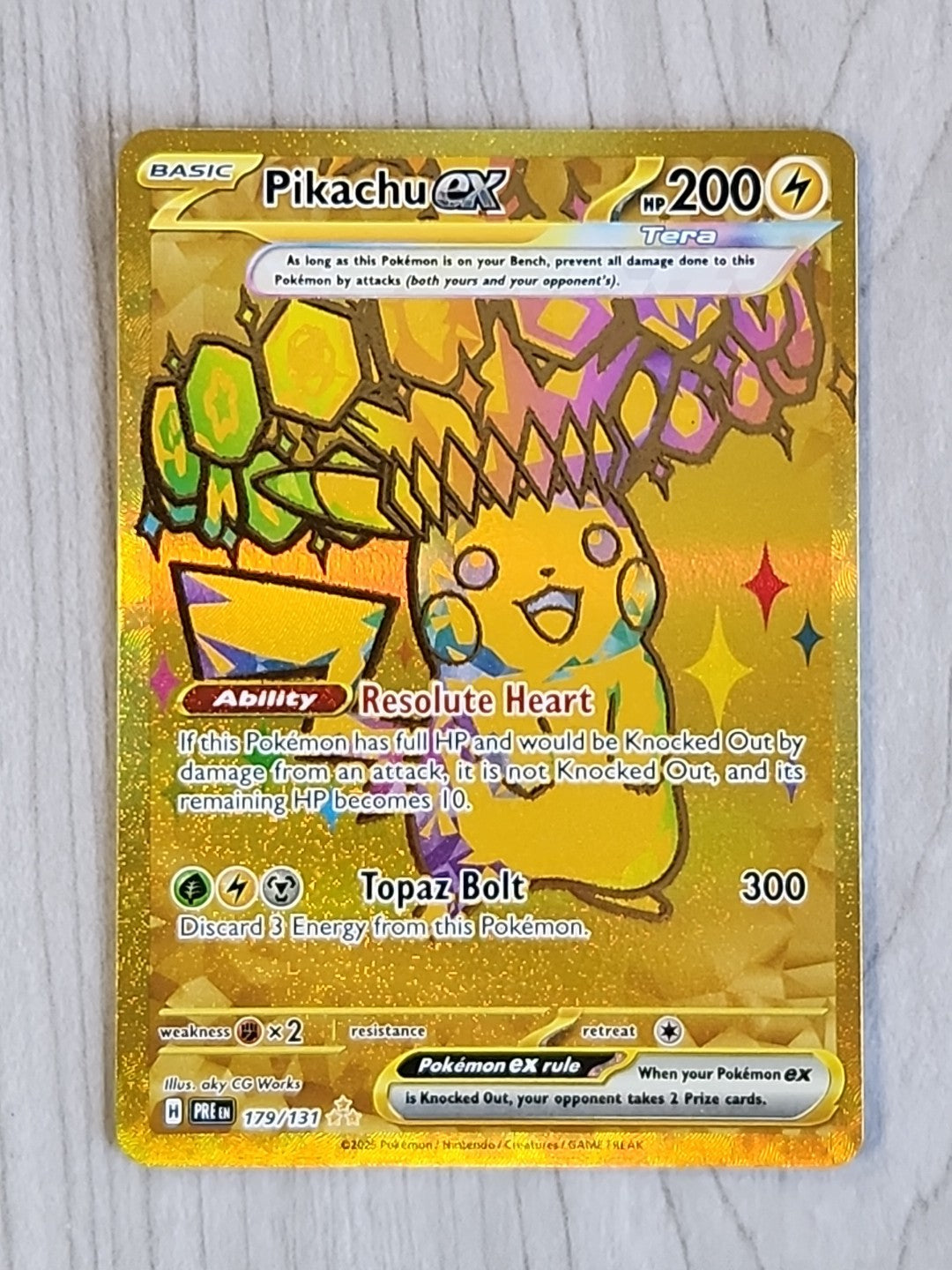 Pikachu ex Hyper Rare NM 179/131 SV: Prismatic Evolutions Pokemon