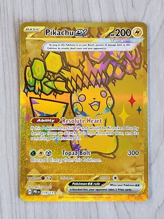 Pikachu ex Hyper Rare NM 179/131 SV: Prismatic Evolutions Pokemon