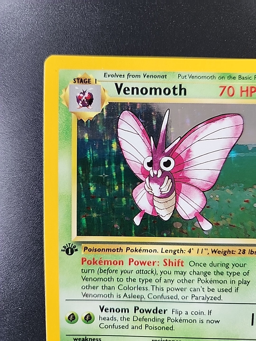Pokemon VENOMOTH 1st Edition Jungle 13/64 Holo Rare WOTC