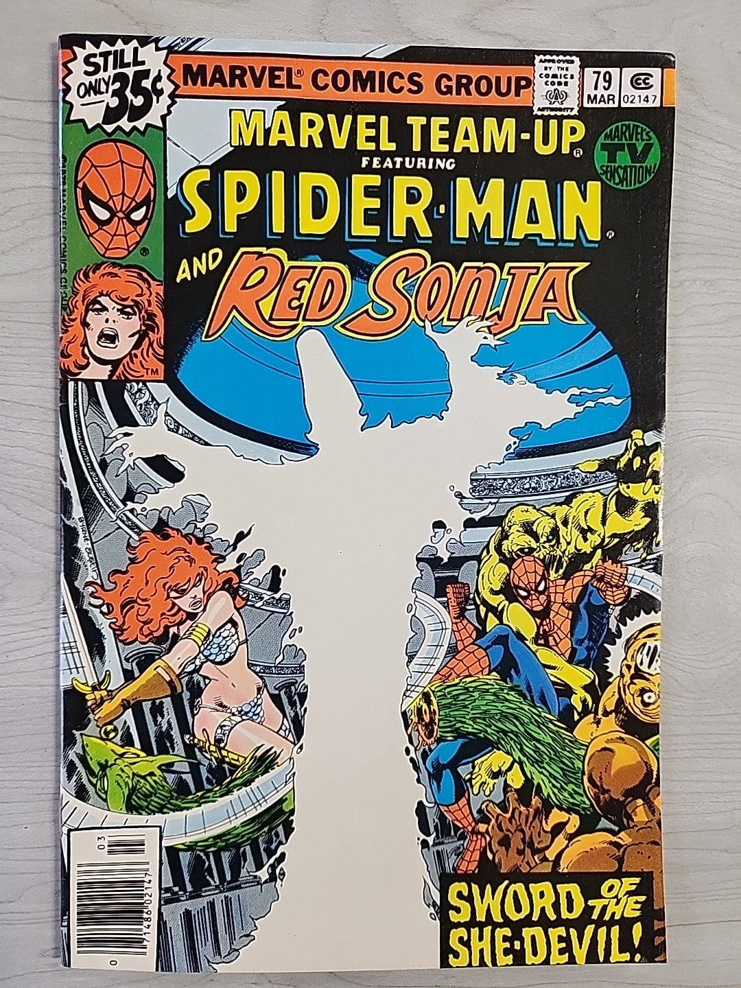 Marvel Team-Up #79 Marvel Comics Spider-Man & Mary Jane Watson as Red Sonja FN