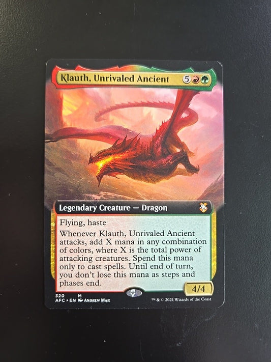 Borderless Klauth, Unrivaled Ancient D&D Forgotten Realms Commander MTG AFR AFC