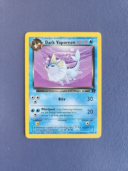Pokémon TCG Team Rocket Dark Vaporeon 45/82 Uncommon LP