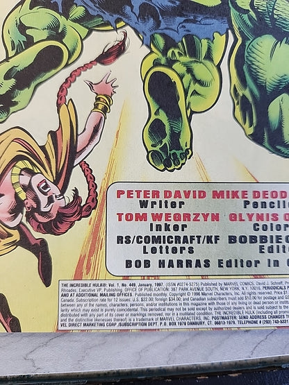 Thunderbolts Prelude #1 VF 1st App Reprints Incredible Hulk #449 American Ent Ex
