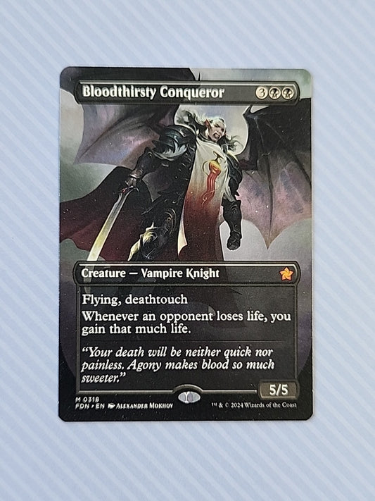 MTG Bloodthirsty Conqueror (Borderless) Foundations Regular Magic The Gathering 