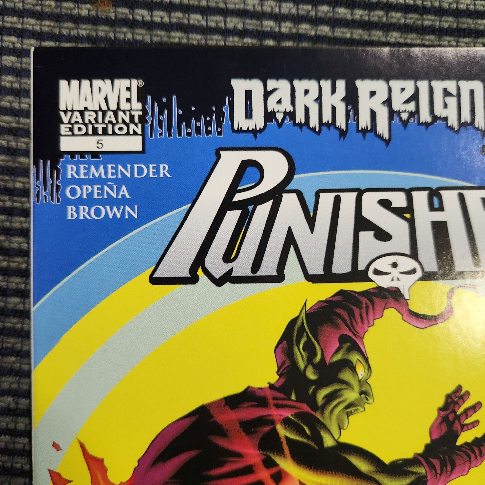 Punisher 5 (2009) Dark Reign GREEN GOBLIN Cover Daredevil #183 Homage
