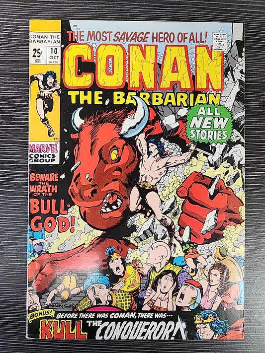 Conan The Barbarian 10 1971 Marvel Comics Bronze Age Very Fine Minus See Pics
