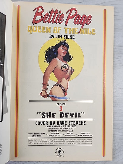 Bettie Page Queen of The Nile #3 Dark Horse Comics 2000 VF/NM Dave Stevens 