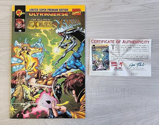 ALL NEW EXILES vs. X-MEN #0 Ken Lashley & Tom Wegrzyn signed w/COA Malibu/Marvel