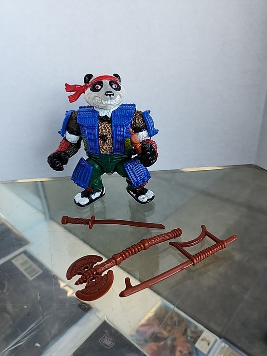 Panda Khan 100% Complete Teenage Mutant Ninja Turtles Playmates 1990 Vintage