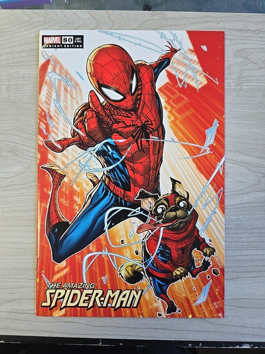 AMAZING SPIDERMAN #80  JONBOY MEYERS TRADE RED VARIANT | 1st SPIDER-PUG 